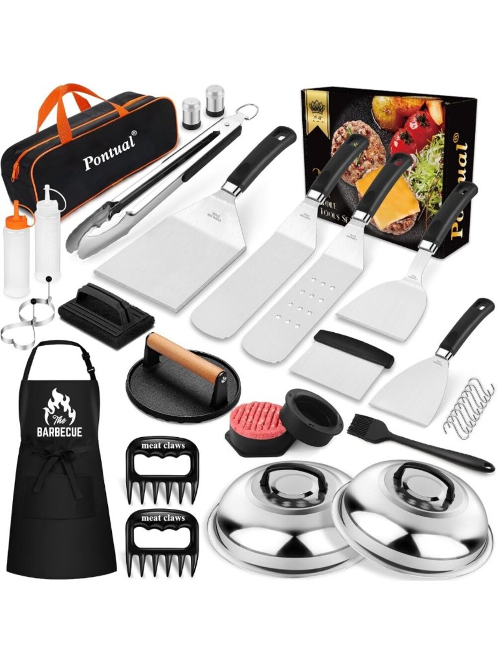 31PCS Griddle Accessories Set - Flat Top Grill Tools, Spatula, Burger Press